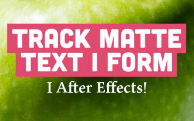 Track matte text i form i After Effects