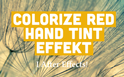 Colorize Red hand Tint i After Effects