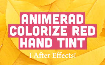 Animerad Colorize Red hand Tint i After Effects